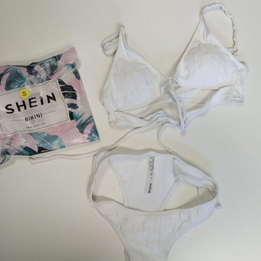 NWT Shein White Bikini S